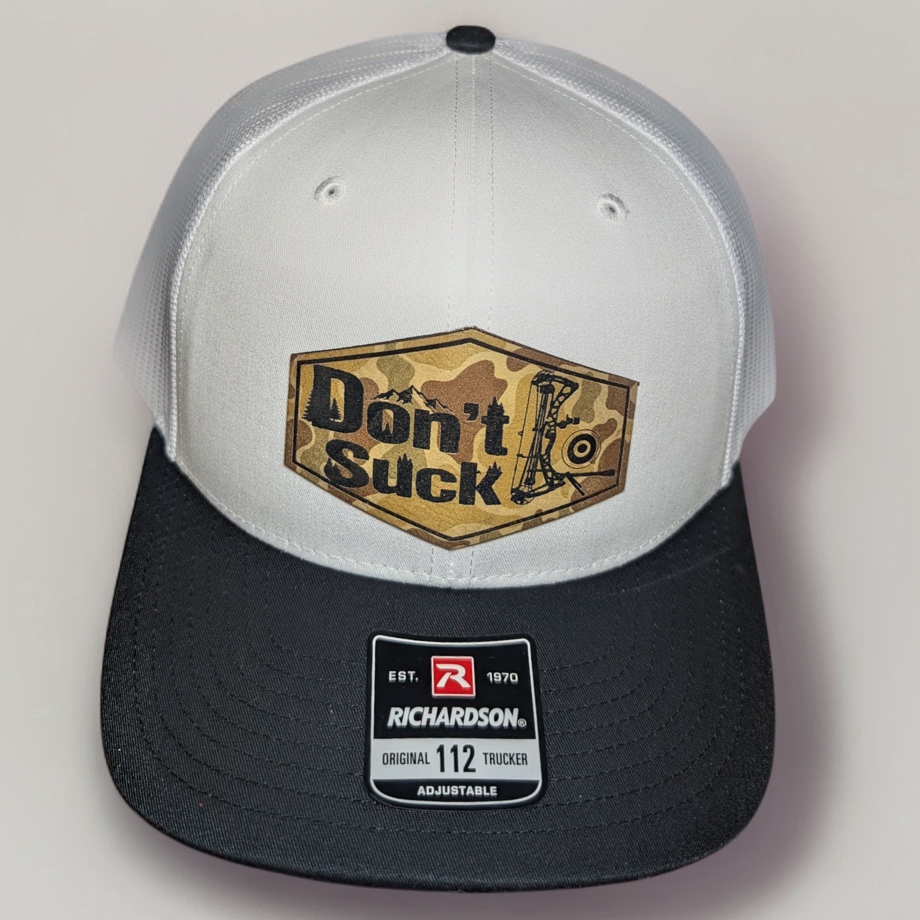 Don't Suck Archery Trucker Hat - Camo Patch