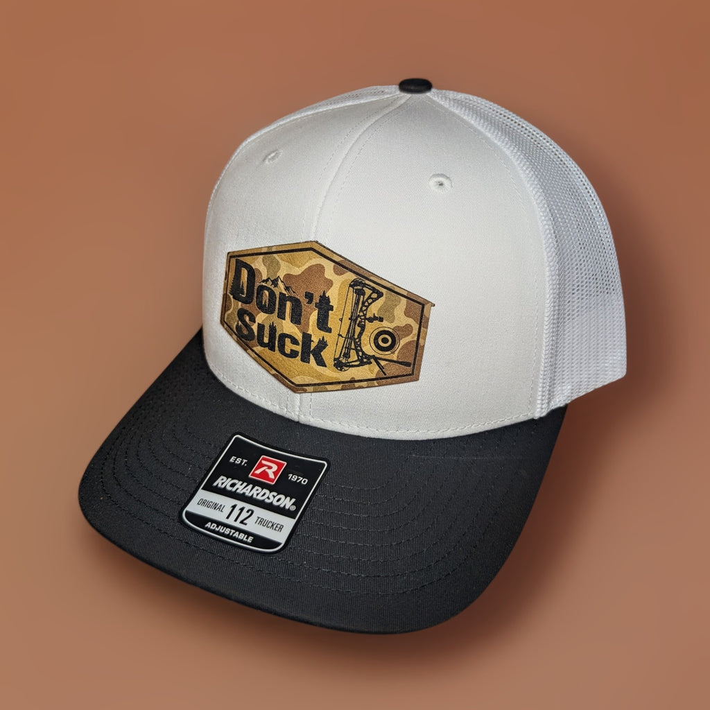 Don't Suck Archery Trucker Hat - Camo Patch