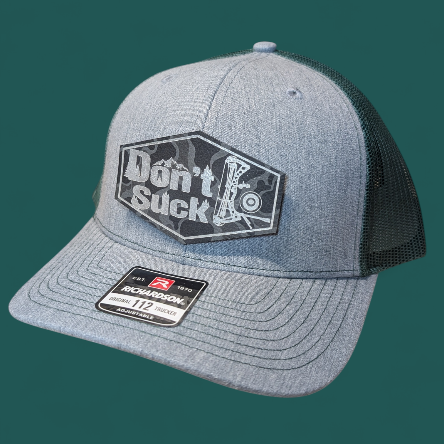 Don't Suck Archery Trucker Hat - Black Camo Patch