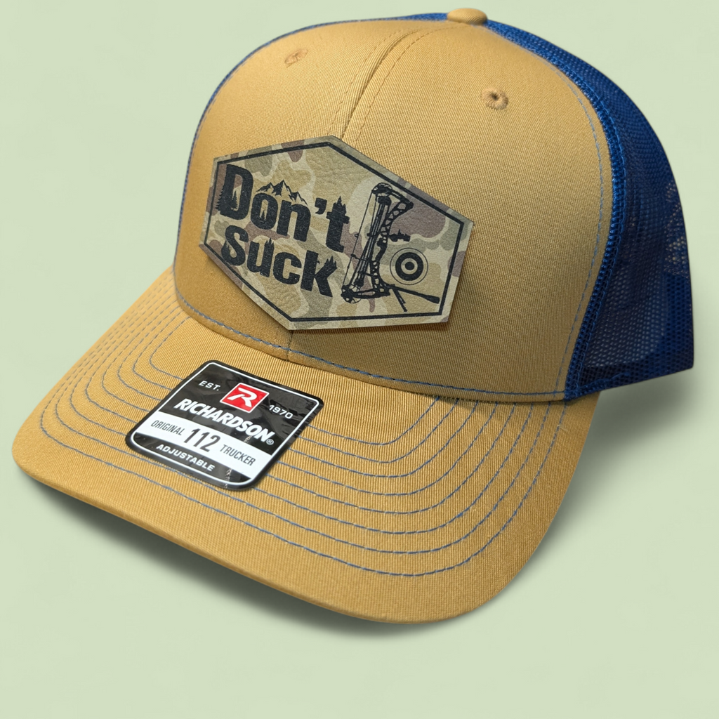 Don't Suck Archery Trucker Hat - Camo Patch