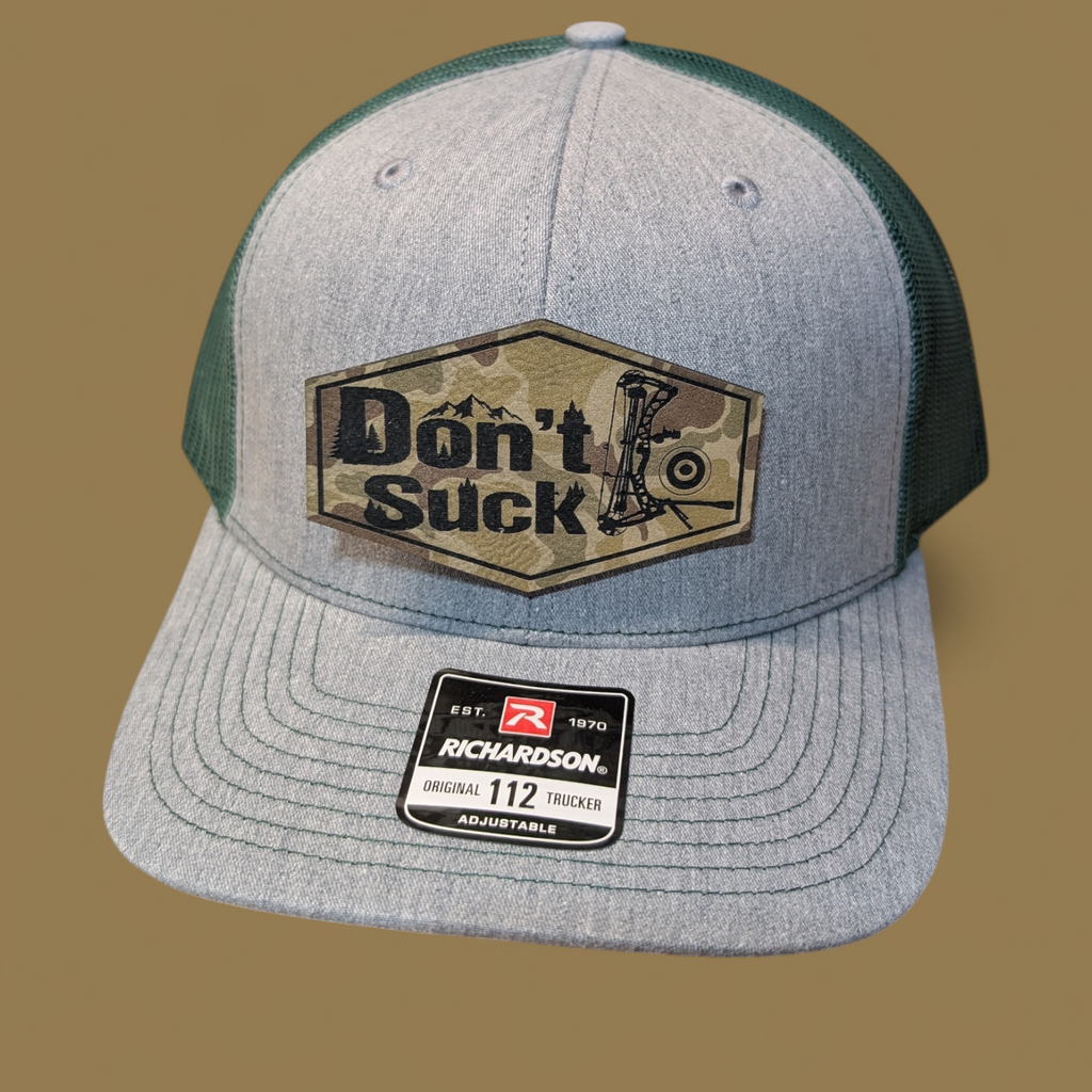 Don't Suck Archery Trucker Hat - Camo Patch