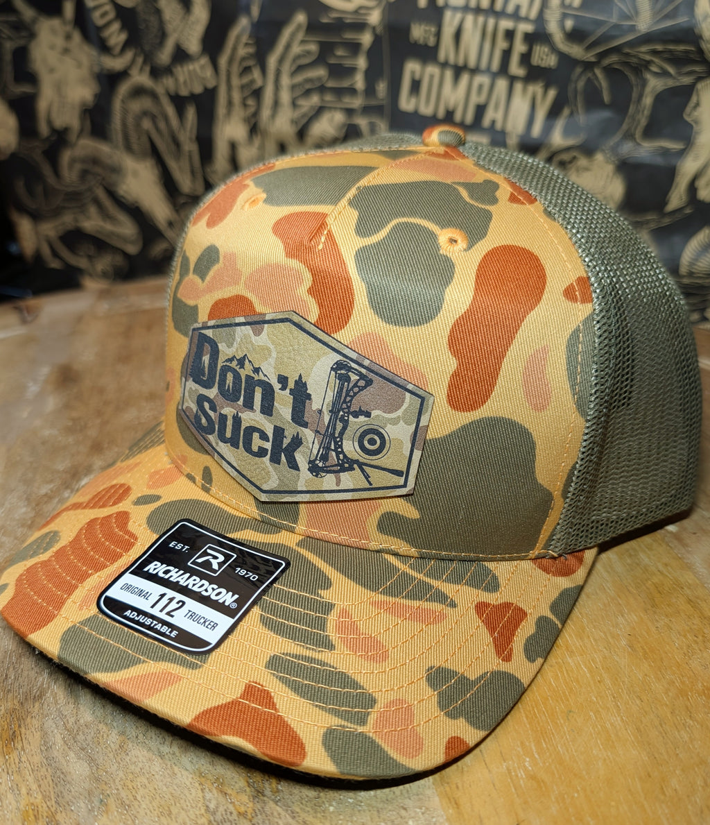 Don't Suck Archery Trucker Hat - Camo Patch